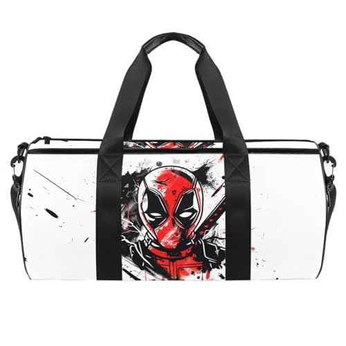 For Deadpool Weekender Swim Carry-on Gym Bag: 17.7 Inches Size, Interior Zipper Pocket, Large Capacity