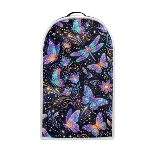Image of Talayituse Galaxy Butterfly Dragonfly Print Blender Dust Cover, Fingerprint Protection Cover for Stand Mixer or Coffee Machine, Home Kitchen Appliance Covers for Stain Dust Resistant Supplies