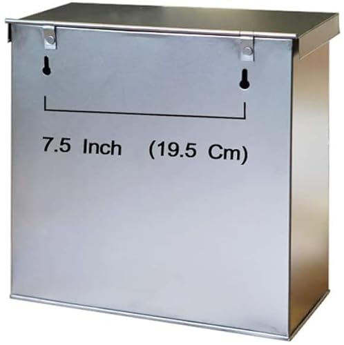 Nach Chicago Metal Mailbox, Maximum Rust Protection Wall Mount Mailboxes For Outside, Mail Holder, 10 X 10 X 4, Antique Silver Finish, Hardware Included, Mb-6635Sl #TOP7