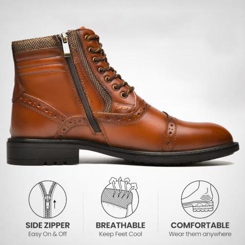 Image of Arkbird Mens Chelsea Boots, Stylish and Comfort Leather Chukka Ankle Boots with Zipper