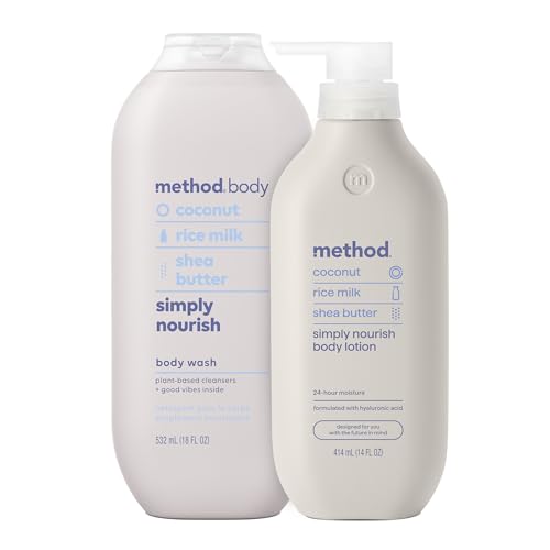 Method Body Wash (18oz) and Lotion (14oz) Gift Set, Simply Nourish