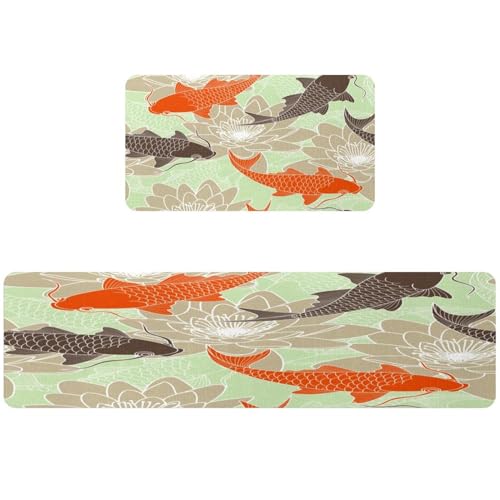 Tapis de cuisine antidérapants lavables et absorbants étang - 2
