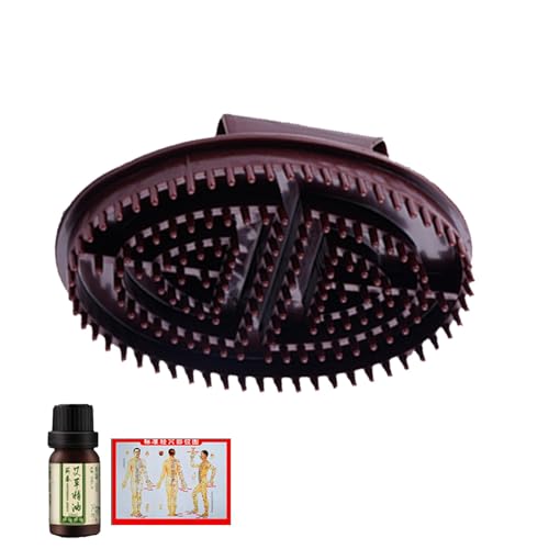 Cepillo meridiano profesional, cepillo de masaje meridiano - Cepillo de masaje exfoliante corporal | Cepillo ergonómico para celulitis, masajeador de mano, cepillo corporal, cepillo Guasha, masajeador