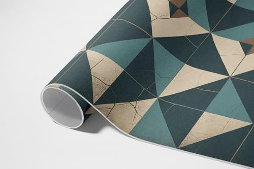 Tapis en vinyle 150x225 cm géométrie art déco imperméable pour balcon et terrasse - 6