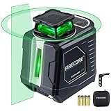 Firecore Laser Level 360 Self Leveling, 82 Ft Green 360° Cross Line Laser, 3 Brightness Adjustment, Pulse Mode, Magnetic Bracket, Carrying Pouch, for Picture Hanging Shelves Cabinets Home DIY Project