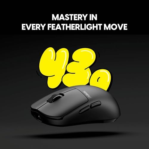 Pulsar Gaming Gears X2N Crazylight Size Medium Wireless Gaming Mouse - Ultra Lightweight 43g, Low Profile 32K DPI, Optical Switch, 8K Dongle Included, Jet Black - 2