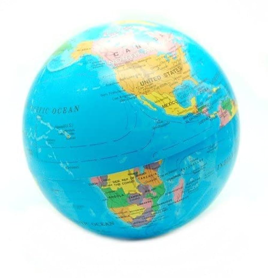 Amazon.co.jp: 廻る光る地球儀 世界地図 球体 青 : おもちゃ