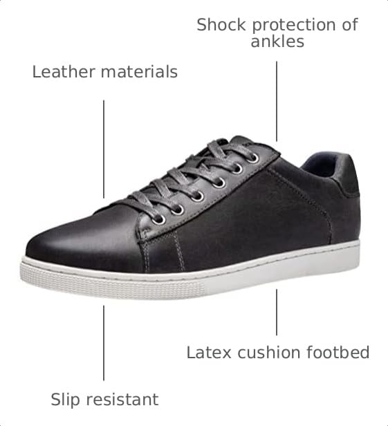 Image of Jousen Men's Casual Shoes Business Leather Dress Sneakers | Breathable Upper, Lightweight Build, Fashion Styling, Office Work, City Walking, Weekend Trip, Casual Gathering