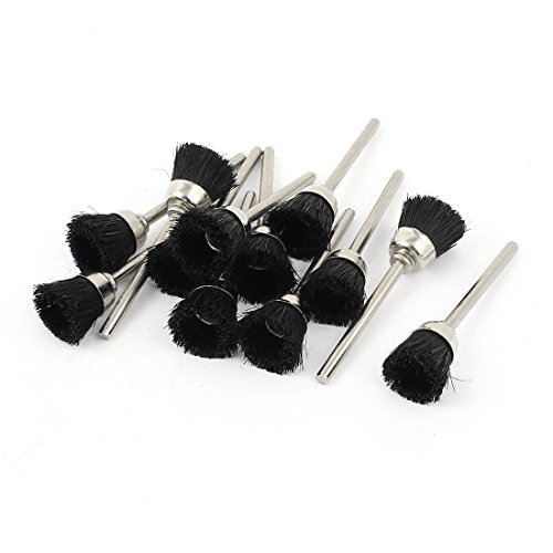 12x 1/8inch Shank 10mm Cup Nylon Bristle Brush for Dremel Rotary Tool