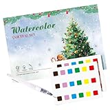 Übungsheft Für - Weihnachts-Malbuch | Detaillierte Schritt-für-Schritt-Malanleitung Mit Farbset, Kreatives Kunst-Tagebuch Zur Entwicklung Entspannungsfähigkeiten