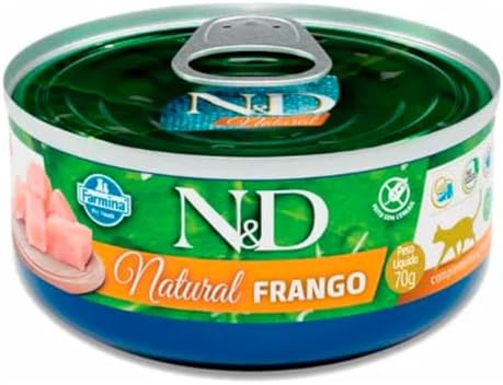 N&D Natural para Gatos de Todas as Raças Sabor Frango 70g