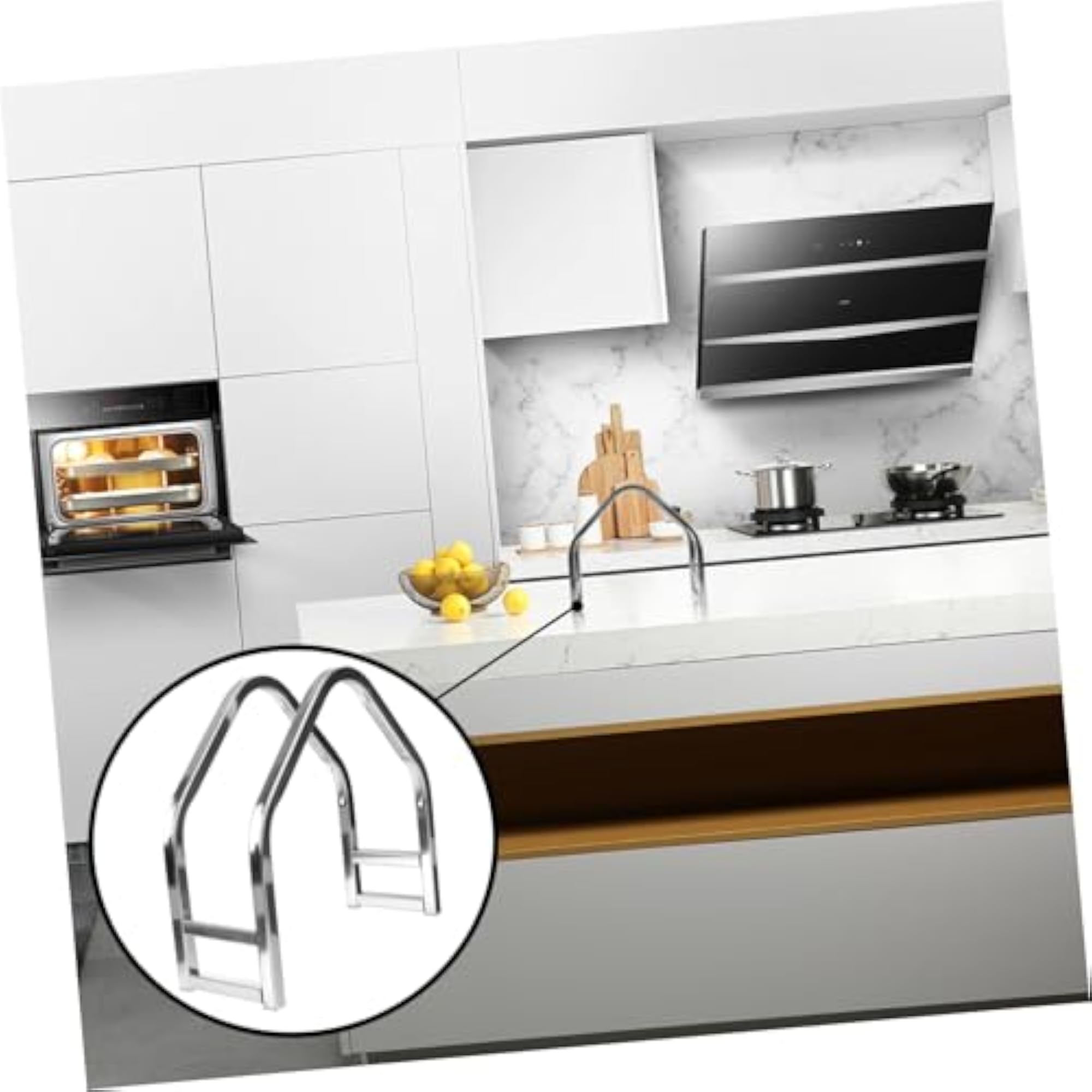 Stainless Steel Cutting Board Holder Rack for Kitchen Cabinets