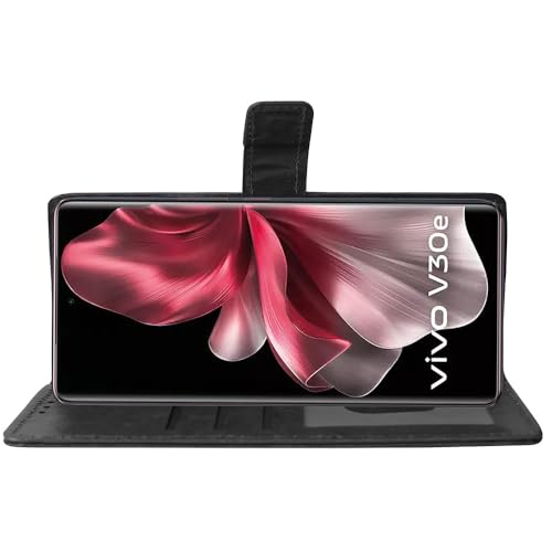 Image of Amazon Brand- Solimo Flip for Vivo V30e 5G (Leather Black)