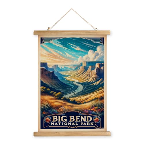 XIAOAIKA Big Bend National Park Wall Art, Vintage Texas Travel Poster