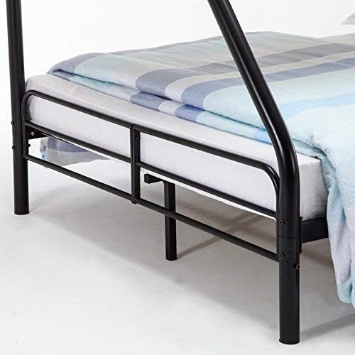 Mecor Metal Twin Over Full Bunk Bed (Black1)