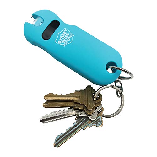 Streetwise Smart 24,000,000 Stun Gun Keychain Rechargeable With Led Flashlight - Personal Defense Equipment - Protection Keychain - Teal #TOP5