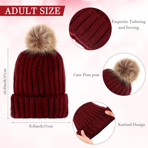 12 Pcs Winter Warmer Set Including Knit Beanie Hat Long Scarf Touch Screen Gloves for Men Women2