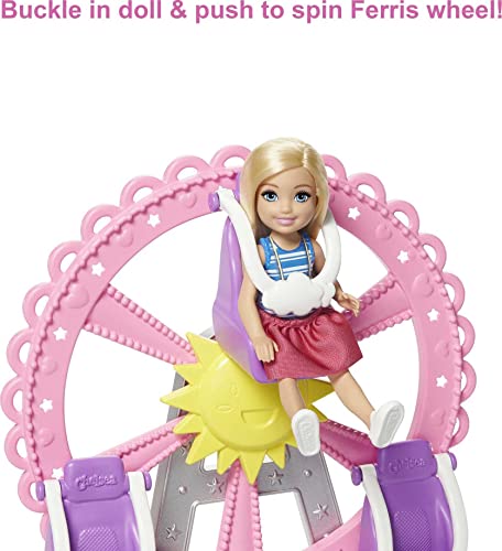 Barbie Club Chelsea Carnival Playset With Blonde Small Doll, Pet & Accessories, Spinning Ferris Wheel, Bumper Cars & More #TOP2