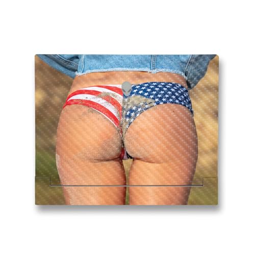 Image of MightySkins Carbon Fiber Skin Compatible with Alienware X14 R2 (2023) Full Wrap Kit - Sandy Cheeks | Protective, Durable Textured Carbon Fiber Finish | Easy to Apply & Change Styles | Made in The USA