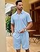 COOFANDY Men's Polo Shirt and Shorts Set 2 Piece Outfits Fashion Summer Casual Tracksuits