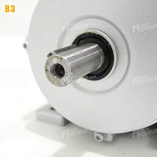 Moteur électrique Triphasé 230/400 V 0,75 Cv Almo Mh1 0,55 Kw 1500 Tr/min Asynchrone Triphasé Bride B3 Protection Ip 55