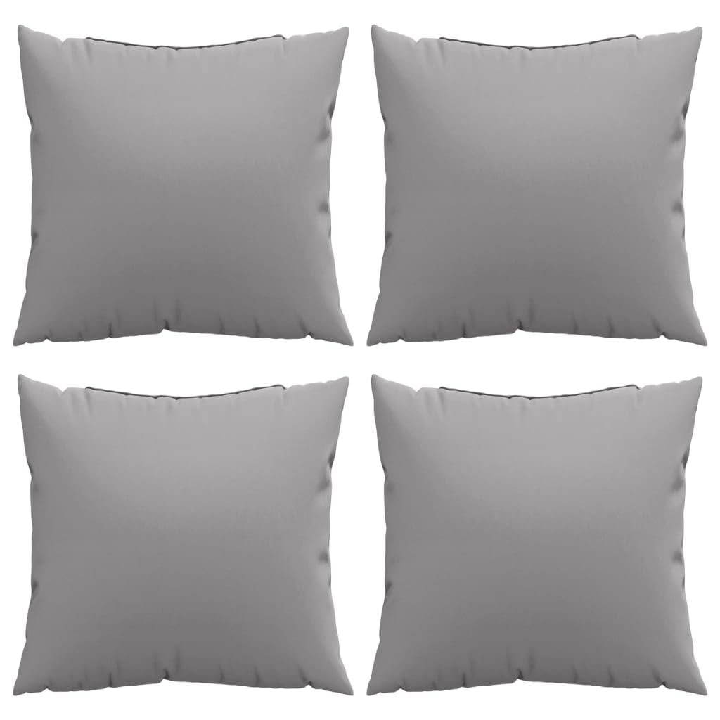 Cuscini per Divano 4 pz Grigi 50x50 cm in Tessuto,Cuscini per Divano,Cuscini da Giardino,Cuscini Sedie,Cuscini per Divano Esterno-360382