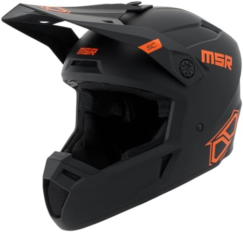 MSR SC Range Dirt Bike Motocross Helmet Large Matte Black/Orange
