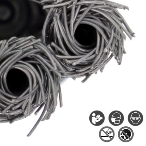 PRODIAMANT Pinselbürste ø 19mm gezopft & verdrillt mit Rundschaft 6x 6mm gezopfter Stahldraht 0,35 mm