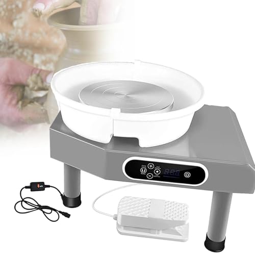 Pottery Wheel Pottery Forming Machine,Ceramic Forming Wheel,Electric Pottery Wheel with Foot Pedal Clay Tool,Ceramic Machine Work Clay Art Craft(110V)