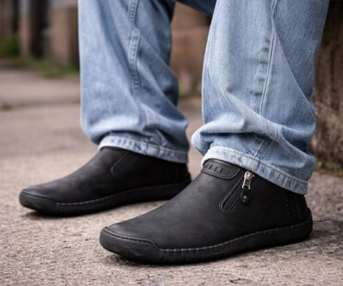 Image of Kraasa Men's Stylish Trendy Sneakers | High Tops Synthetic Side Zipper Casual Shoes | Ultra Soft Cushioned Insole | Airmix Sole Footwear