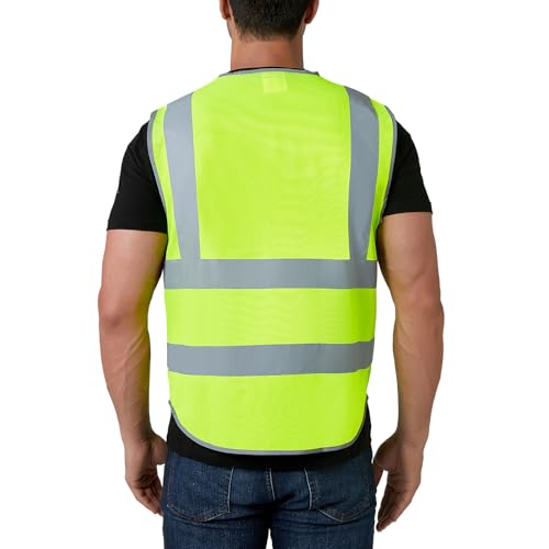 HYCOPROT High Visibility Safety Vest Hi Vis Reflective Security Construction Vests with Pockets for Men Women Safety Gear for Dog Walking, Meets ANSI/ISEA Standard Chalecos Reflectantes de Seguridad - Image 9