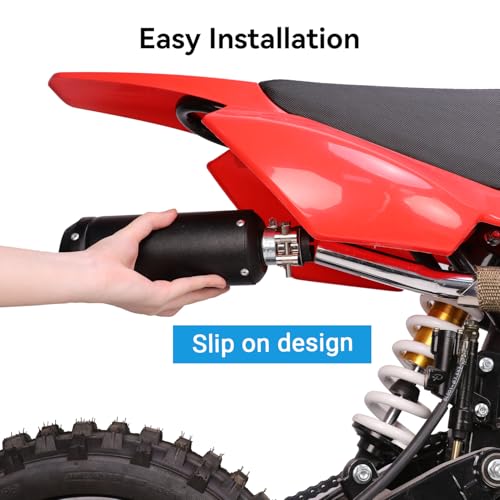 Image of EOPOAYI 28mm Muffler for 125cc 110cc Pit Dirt Bike CRF50 SSR Taotao Coolster Apollo TTR Baja, 1.1 Inch Exhaust Silencer Compatible with ATV 4 Wheeler Icebear Vitacci Kazuma Mini Bike Go Kart Parts