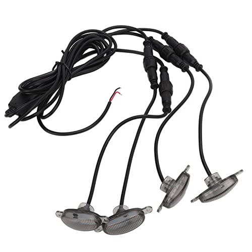 Keenso Lámpara Delantera Delantera, Lámpara de Conducción de la Rejilla Frontal de Lente de Humo 1V4 para el Estilo