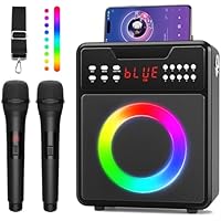 Portable Karaoke Machine with 2 Wireless Microphones only .99: eDeal Info