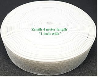 Zenith सिलाई और सिलाई के लिए 1 इंच सफेद इलास्टिक 4 मीटर