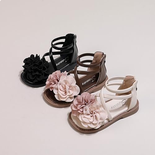 Girls Gladiator Sandals Flower Soft Princess Flat Shoes Cute Open Toe Breathable Summer Dress Sliders For Toddler Little Big Kids4