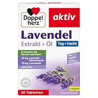 Doppelherz Lavendel Extrakt + Öl – Mit Vitamin B6 und B12 als Beitrag zur normalen Funktion der Psyche und des Nervensystems – 30 Tabletten