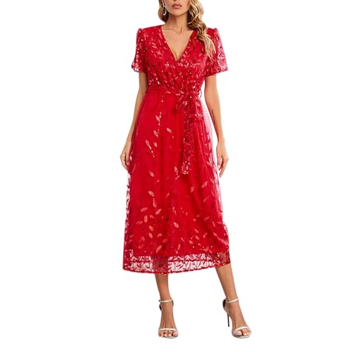 Robe en soie col en V pour magnifier la silhouette féminine avec légèreté