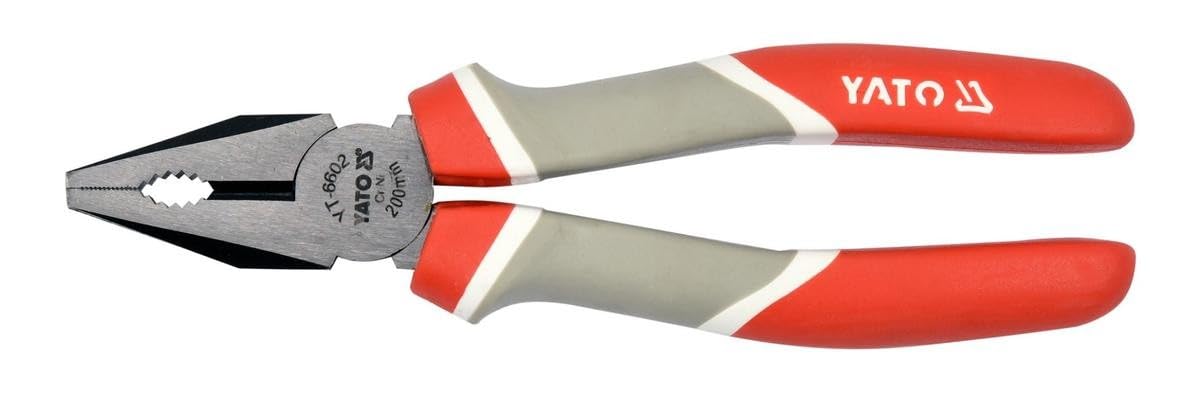 Yato YT-6602 Combination Pliers 8inch 200mm|HRC 55-62|TPR/PVC 3