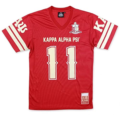 Kappa Alpha Psi M2 Football Jersey Tee [3XL] Crimson Red