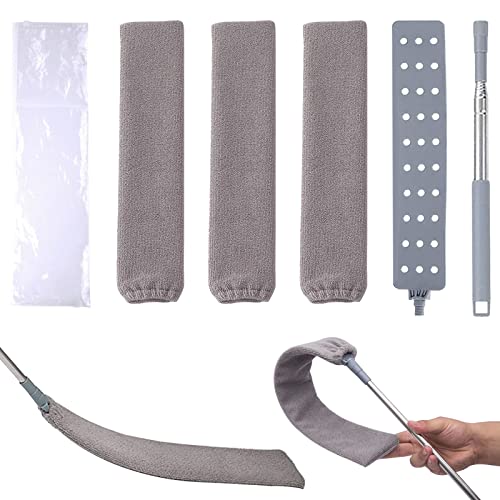 Amfrpar Nettoyeur de Poussière Retractable Gap Dust Cleaner Brosse à Poussière en Microfibre Plumeau Poussiere Télescopique Réglable avec Poignée pour Nettoyer Le Lit, Le Canapé, la Maison et Cuisine