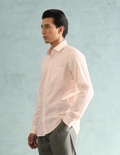 Image of Arrow Slim Fit Mens Formal Shirt - 100% Cotton, Breathable & Comfortable, Full Sleeves Shirts for Men