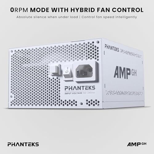 AMP GH 850W 80PLUS Gold, Fully Modular, Gold-rated efficiency, Individual braided cables, ATX 3.1, PCie Gen 5.1, Silent fan White - Alimentatore - Immagine 4