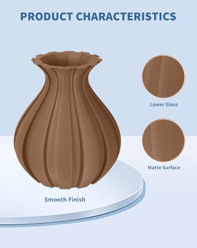 Image of DURAMIC 3D Matte PLA Filament 1.75mm Chocolate Brown, 1kg Cardboard Spool Matte Finish 3D Printer Filament PLA 1.75mm Dimensional Accuracy 99% + /- 0.03 mm, Printing with FDM 3D Printer