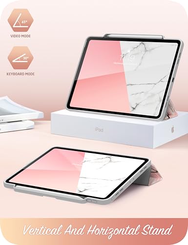 Coque iPad Pro 11 Pouces 2024 Fine Rose Support Veille Auto M4