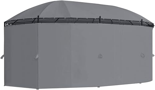Miniatura 4 de carpas, cenador, cenador en liquidación, cenador con cortinas de 204.7 x 137.4 x 100.4 pulgadas, antracita, adecuado para exteriores, jardín, camping