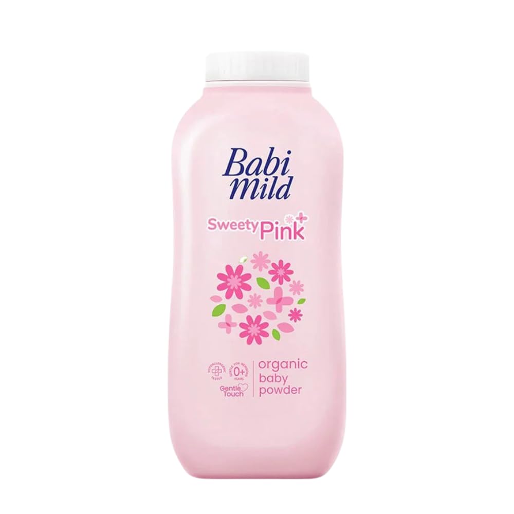 Babi mild Sweety Pink Organic Baby Powder, Gentle Touch,160g./ Baby powder from baby mild smooth and fine powder,Gentle formula dose not cause irritation, deliver the sweet fragrance of sweety pink/Product og Thailand.-image-22