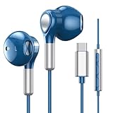 USB C Kopfhörer für Samsung Galaxy S24 S23 Ultra S22 S21 FE S20 A53 A54 USB C Kopfhörer mit Mikrofon In-Ear Kopfhörer mit Kabel Ohrhörer USB Typ C für iPhone 16 15 iPad Pro Air 5 Mini 6 Google Pixel 9