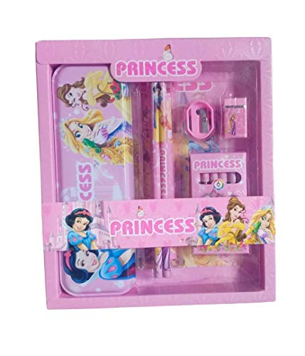 gomerrykids kid’s cartoon hand fan toy with pencil box and stationary set- Multi color