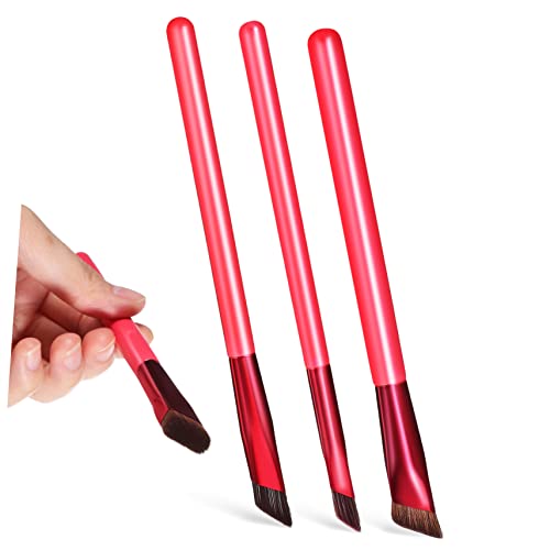HAPINARY Smooth Handle Eyebrow Brush Set Includes Hair Stroke and Angled Brushes Eyebrow Makeup Supplies Ideal for Travel